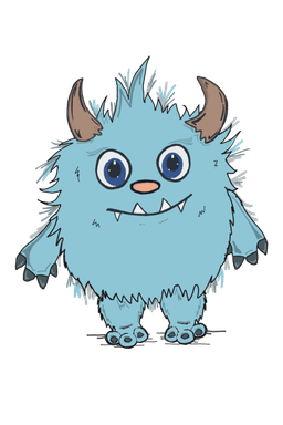 Ruggi the monster illustration